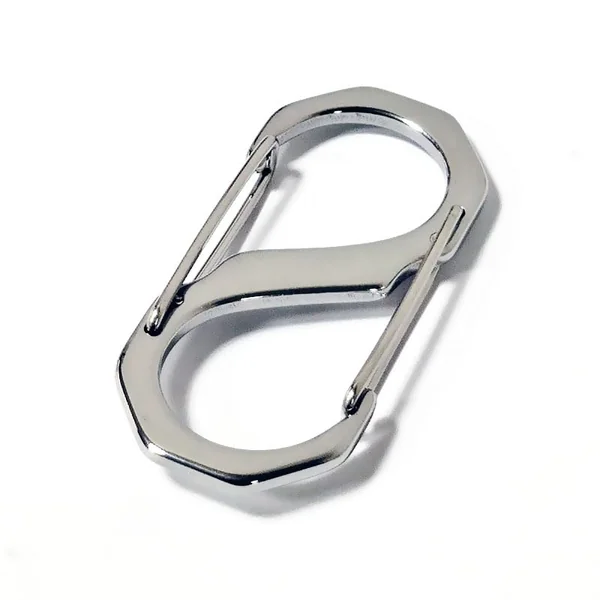Twin packet of Heavy duty, Strong, S-Type Carabiner Clips, Stainless Steel 304, High Finish polished product 55mm x 25mm 2.5mm