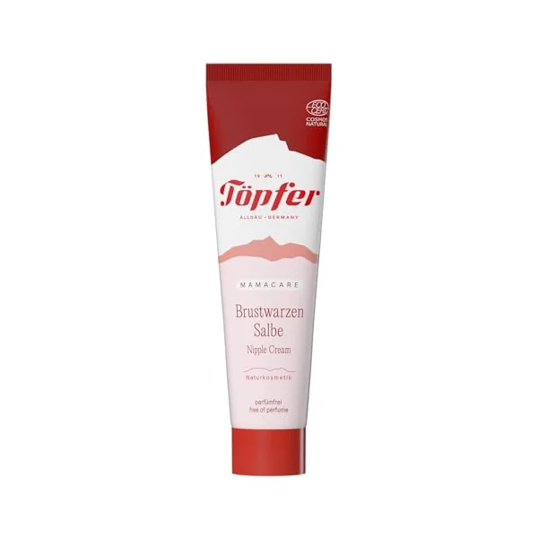 Töpfer Mamacare Nipple Ointment - Nourishing Cream for Breastfeeding - with Organic Marigold - Lanolin & Fragrance-Free - 6 x 25 ml