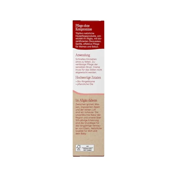 Töpfer Mamacare Nipple Ointment - Nourishing Cream for Breastfeeding - with Organic Marigold - Lanolin & Fragrance-Free - 6 x 25 ml