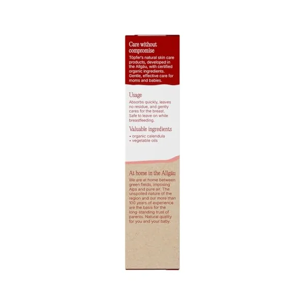 Töpfer Mamacare Nipple Ointment - Nourishing Cream for Breastfeeding - with Organic Marigold - Lanolin & Fragrance-Free - 6 x 25 ml