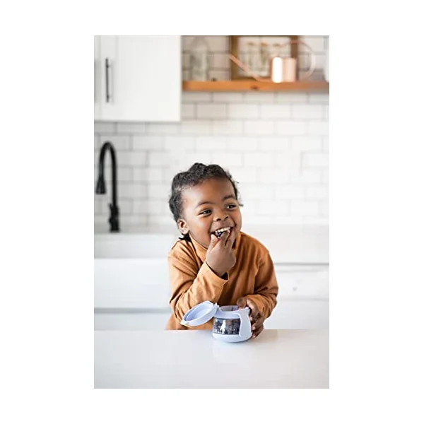 Ubbi Tweat No Spill Snack Container for Kids, BPA-Free Tritan, Toddler Snack Container, Sage & Blue | Tritan Spill-Proof Snack Cups, BPA-Free, On-the-Go Toddler Essentials, Portable Travel Food Storage