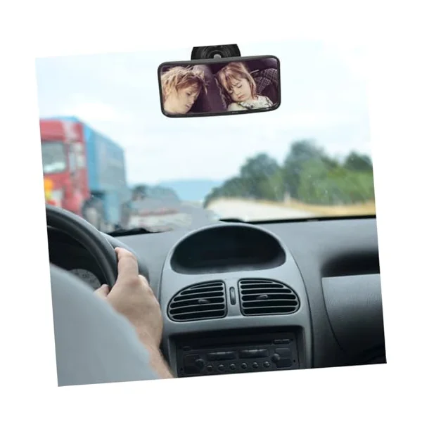ULTECHNOVO 2pcs Baby Car Mirror Rear Facing 360° Adjustable Safety Abs Glass Backseat Mirror for Infant Driving