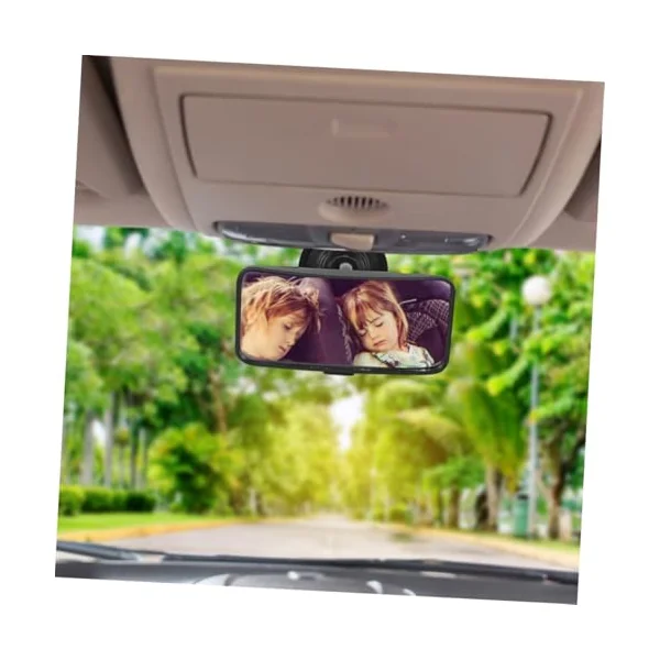 ULTECHNOVO 2pcs Baby Car Mirror Rear Facing 360° Adjustable Safety Abs Glass Backseat Mirror for Infant Driving