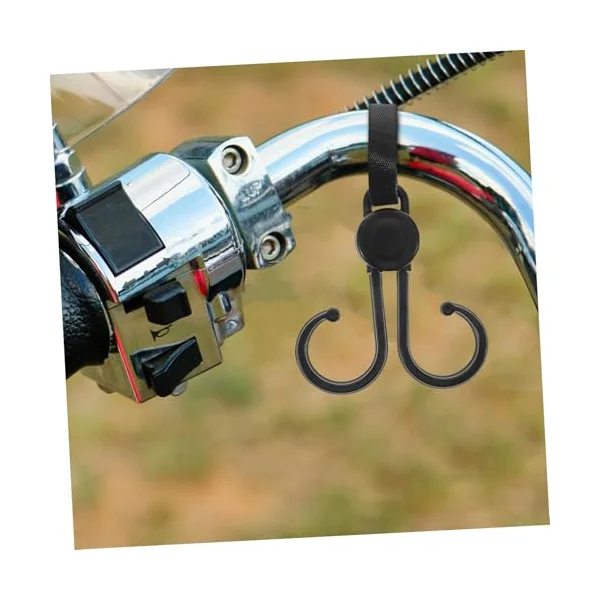 ULTECHNOVO 5pcs Black Abs Plastic Baby Stroller Hooks with Easy Installation and Strong Load Capacity, Versatile Hanging Clips for Strollers, Motorcycles, Indoor and Outdoor Use