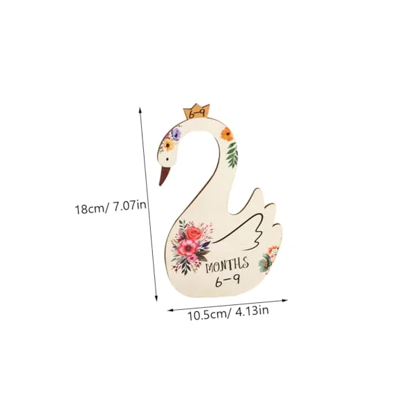 ULTECHNOVO 7pcs Baby Clothes Size Dividers Wooden Wardrobe Clothes Dividers for Closet Organizing with Cartoon Bird Pattern Month Information for Baby Nursery