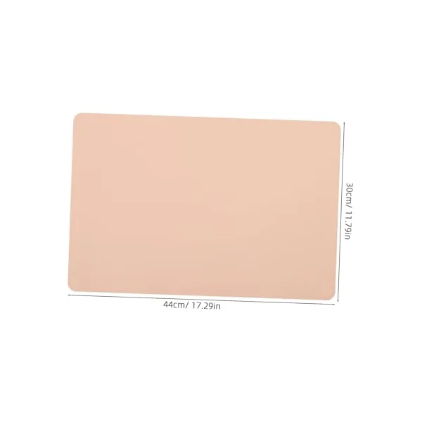 ULTECHNOVO Pink Leather Placemat with Stable and Easy to Clean Texture Design, Decorative Skid-proof Table Mat for Kitchen and Daily Household Use