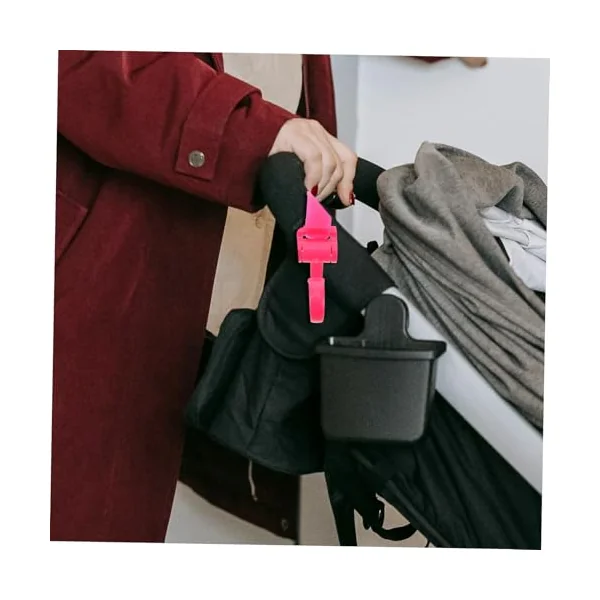 ULTECHNOVO Stroller Hook Strong Load-Bearing Capacity Versatile Hook and Fastener for Strollers and Easy Installation No Drilling Required Multi-Functional Use