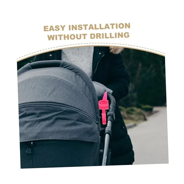ULTECHNOVO Stroller Hook Strong Load-Bearing Capacity Versatile Hook and Fastener for Strollers and Easy Installation No Drilling Required Multi-Functional Use
