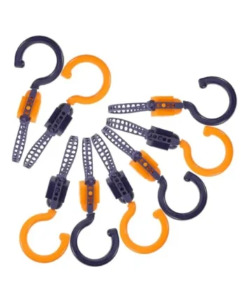 ULTECHNOVO Stroller Hooks for Hanging Bags with Nonslip Silicone Padding 360 Degree Swivel 8pcs Adjustable Abs Material Pram Clips for Stroller Handles and Diaper Bags in Crowded Malls