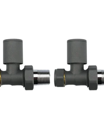 Ultraheat Cylindrical-25 Horizontal Manual Valve + L/S (Pair) - Anthacite Grey