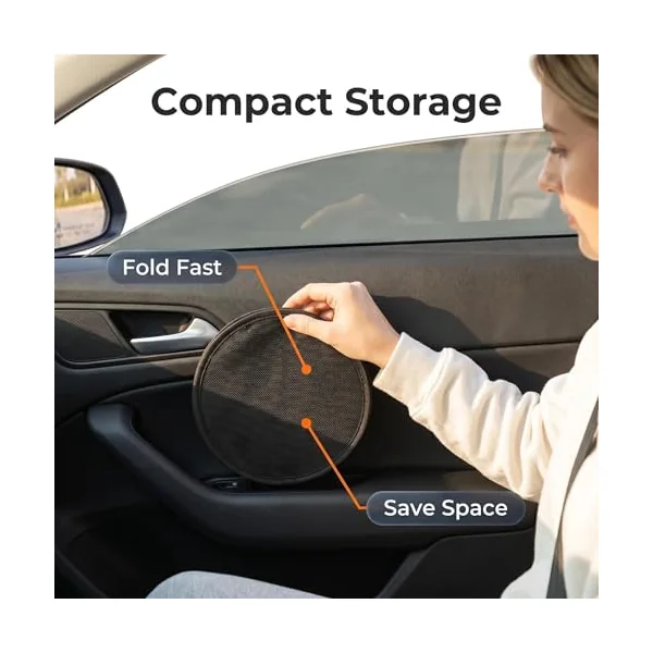 Universal Car Side Window Shades for All Car, Adjustable Car Window Sun Shine Blocker for Block UVR, Static Cling Sun Shades for Car Windows for Driver Glare (A, 1pcs)
