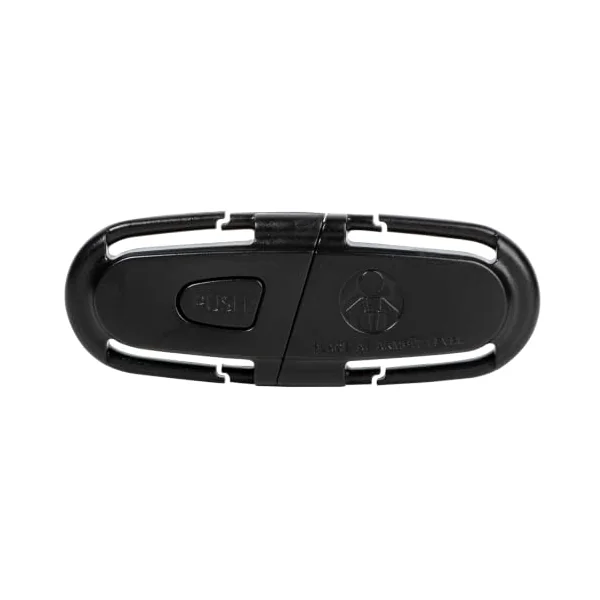 Universal Clip (1 Piece) - Versatile Belt Fastener for Stroller, Highchair, Backpack and Shopping Cart - Adjustable Zipper (Black)