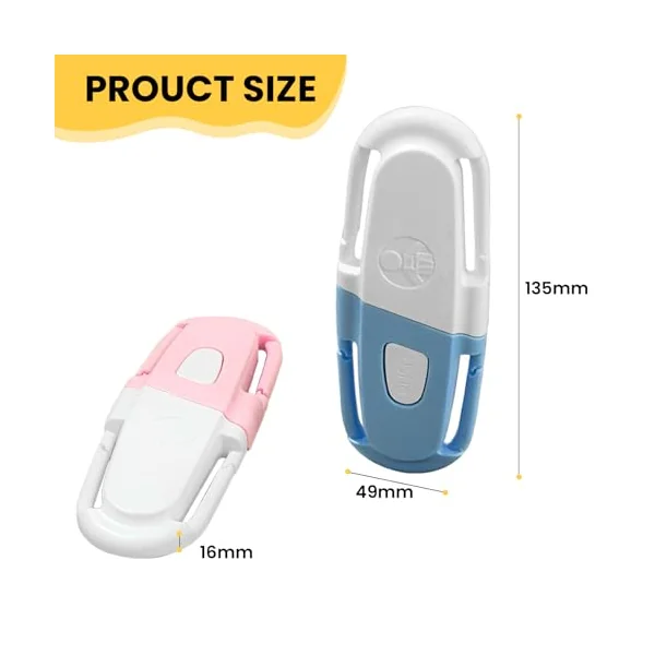 Universal Clip (1 Piece) - Versatile Belt Fastener for Stroller, Highchair, Backpack and Shopping Cart - Adjustable Zipper (Black)