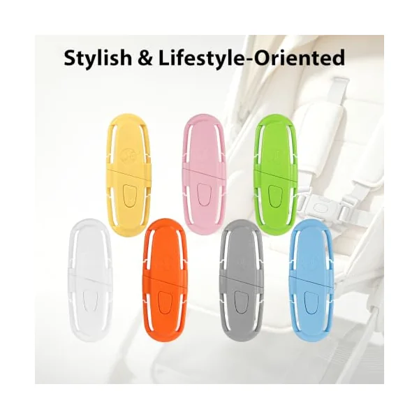 Universal Clip (1 Piece) - Versatile Belt Fastener for Stroller, Highchair, Backpack and Shopping Cart - Adjustable Zipper (Black)