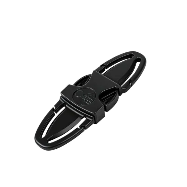 Universal Clip (1 Piece) - Versatile Belt Fastener for Stroller, Highchair, Backpack and Shopping Cart - Adjustable Zipper (Black)