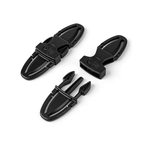 Universal Clip (1 Piece) - Versatile Belt Fastener for Stroller, Highchair, Backpack and Shopping Cart - Adjustable Zipper (Black)