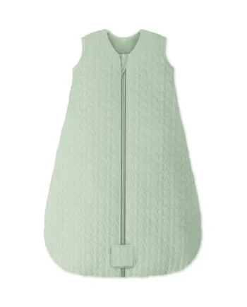 Unnivoll Baby Sleeping Bag 2.5 Tog 6-12 Months 100% Cotton Winter Sleeping Bag Baby 2-Way Zipper Quilted Sleep Sack for Newbron Infant Warm Soft Green