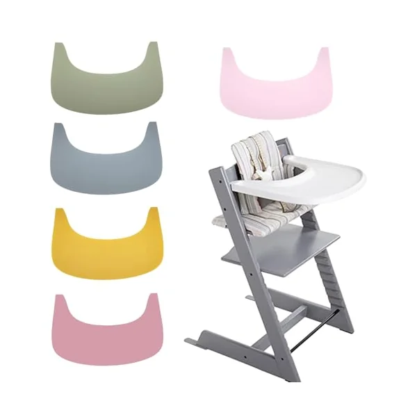 Upgrade High Chair Placemat Dishwasher Safe Free Silicone Placemats Baby Led Feeding Foods Placemat for Toddler High Chair