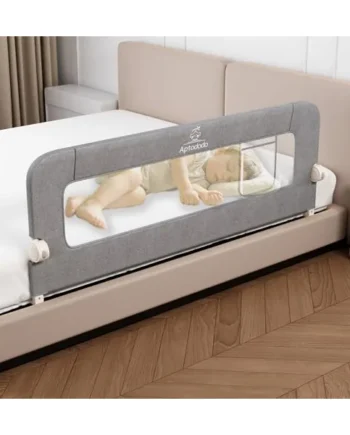 Upgraded Bed Rails for Toddlers with U-Shape Base,47" Toddler Bed Rails with More Stable and Secure,Suitable for Twin,Full,Queen Size Bed,High/Low Mattresses, Box/Platform Bed(Silver Gray)
