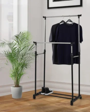 Utility Adjustable Double Garment Rail