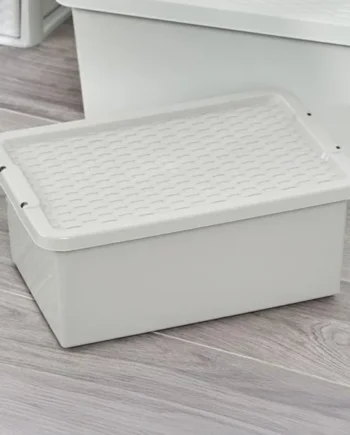 Utility Rattan Storage Box Cream 12L