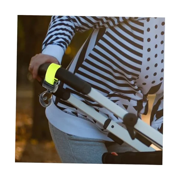 VALICLUD 2pcs Multipurpose Stroller Hooks and Bag Hangers Made of Plastic and Fabric, Convenient and Practical for On-the-go Use and Outing, Suitable for Diaper Bags and Umbrellas
