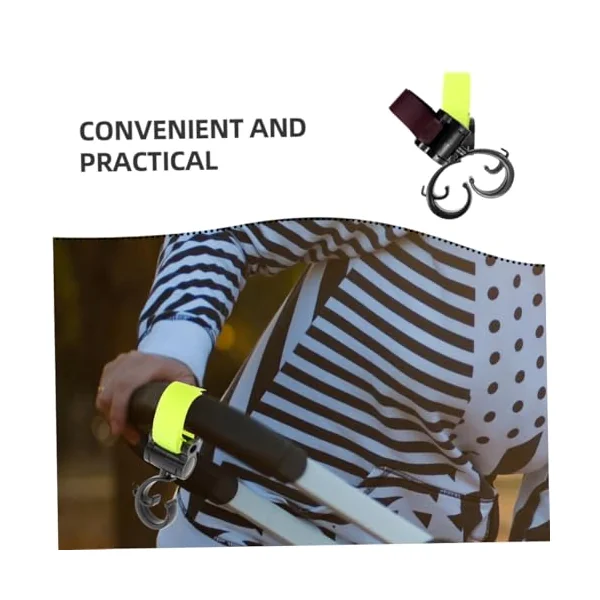 VALICLUD 2pcs Multipurpose Stroller Hooks and Bag Hangers Made of Plastic and Fabric, Convenient and Practical for On-the-go Use and Outing, Suitable for Diaper Bags and Umbrellas