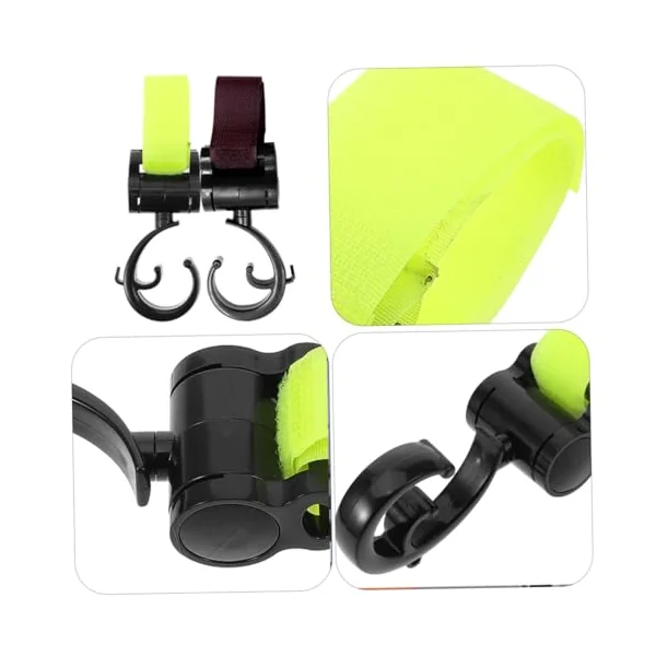VALICLUD 2pcs Multipurpose Stroller Hooks and Bag Hangers Made of Plastic and Fabric, Convenient and Practical for On-the-go Use and Outing, Suitable for Diaper Bags and Umbrellas