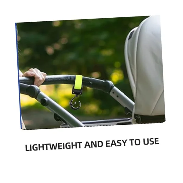VALICLUD 2pcs Multipurpose Stroller Hooks and Bag Hangers Made of Plastic and Fabric, Convenient and Practical for On-the-go Use and Outing, Suitable for Diaper Bags and Umbrellas