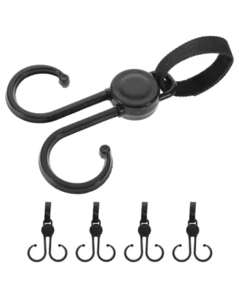 VALICLUD 5pcs Universal Stroller Hooks for Diaper Bags and Shopping Carts, Sturdy Plastic Hanging Clips for Baby Stroller Accessories and Pram Organizers, Suitable for Outdoor Use