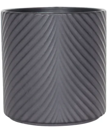 Verve Black Ceramic Plant pot (Dia) 13cm, (H)13cm