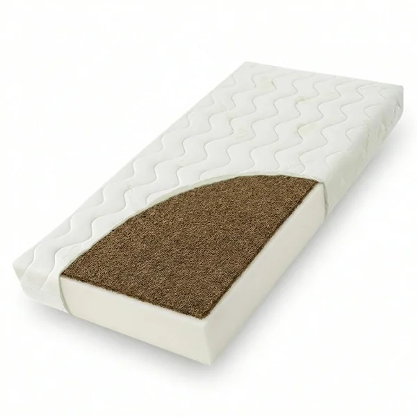 Viculii Enhanced Plus Coco Coir & Bamboo ECO Fibre Cot Mattress 120x60cm or 140x70cm - Cot Bed Junior Toddler Mattress | Breathable Hypoallergenic (120x60cm - Cot)