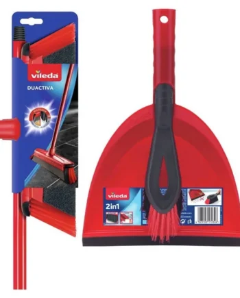 Vileda DuActiva Broom and Dustpan & Brush Set