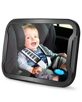 Vinabo Baby Car Mirror, Unbreakable Car Mirror Rear View, 360° Adjustable Rotation Baby Rear Seat Mirror, Safety, Essential for Young Parents