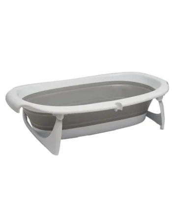 Vital Baby Foldable Baby Bath, 0m+ | Heat-Sensitive Plug, Secure Stand | Folds compactly for storage or travel, with stable locking legs, easy drainage and a plug that warns when water is hot.