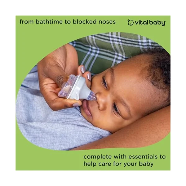 Vital Baby PROTECT Healthcare Kit for Baby - 3pcs Room and Bath Thermometer, Nasal Aspirator, Body Digital Thermometer – Essential Newborn Baby Health and Safety