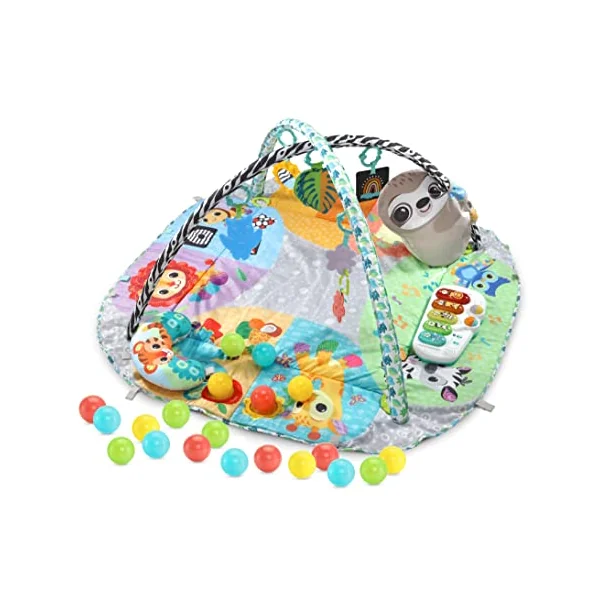 VTech Baby 7-in-1 Grow with Baby Sensory Gym, English | 7-in-1 play gym with 20+ sensory, cognitive and physical activities that grow from newborn to toddler. From birth