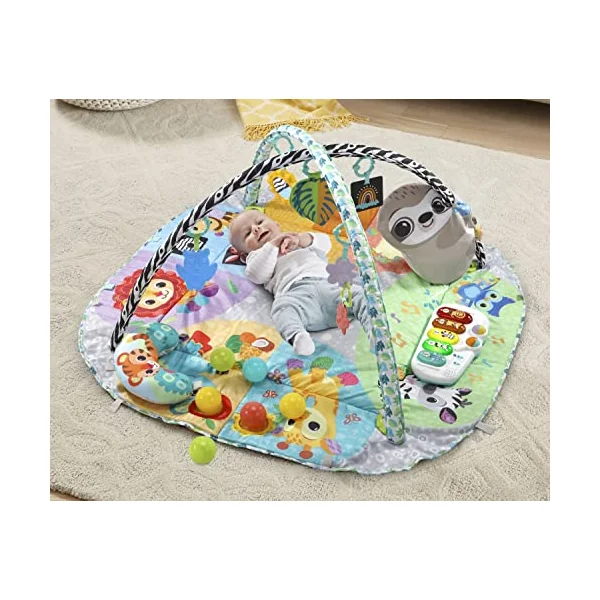 VTech Baby 7-in-1 Grow with Baby Sensory Gym, English | 7-in-1 play gym with 20+ sensory, cognitive and physical activities that grow from newborn to toddler. From birth