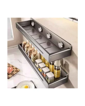 Wall Mounted Shower Storage Rack Stainless Steel Bathroom Shampoo Shelf Large Capacity Strong Load Bearing, 50 cm