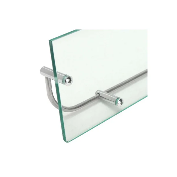 Wall Mounted Tempered Glass Storage Organizer Bathroom Shelf 38.5cm
