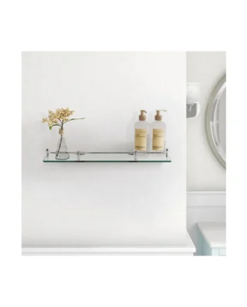 Wall Mounted Tempered Glass Storage Organizer Bathroom Shelf 50 cm