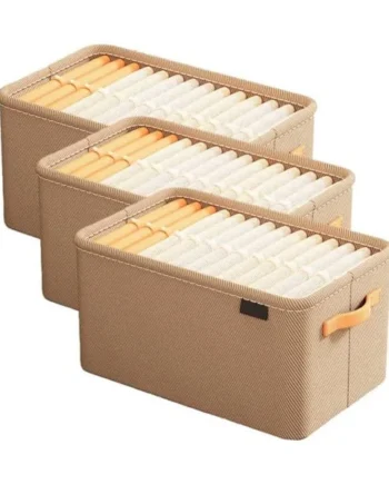 Wardrobe Clothes Storage Organiser 3pcs Drawer Organiser Foldable Closet Organiser Fabric Wardrobe Organiser Drawer Dividers
