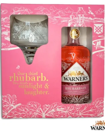Warner's Rhubarb Gin Copa Glass Gift Pack, 70cl