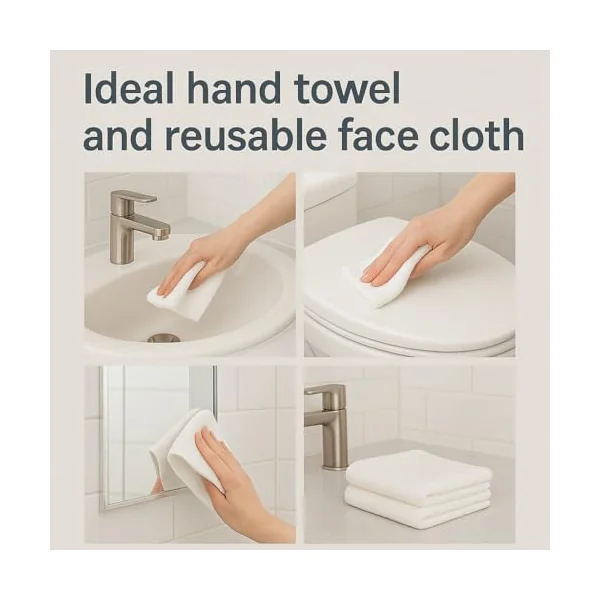 Washable Nappies – Reusable Wipes Cloth Nappies for Newborn Babies - Face Cloths Baby wash Cloths 60x60cm – Baby Essentials 100% Cotton Terry Nappies. Pack of 6