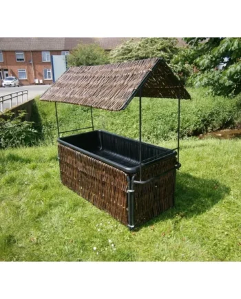 Water Tray in Wicker Shelter