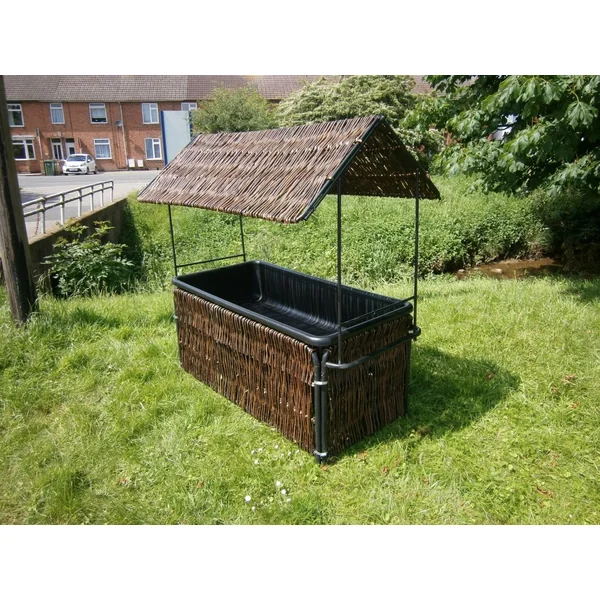 Water Tray in Wicker Shelter