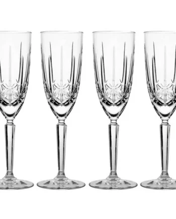 Waterford Marquis Sparkle Crystal Flute Glasses, 4 Pack