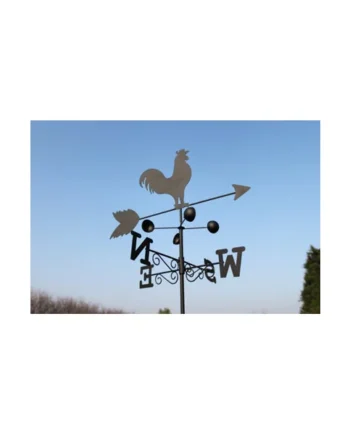 Weathervane - COCKEREL steel weathervane with ground spike and wall fixing.