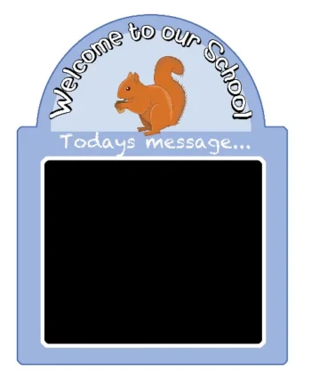 Welcome Chalkboard - Squirrel