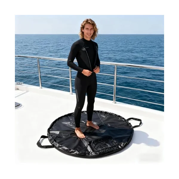 Wetsuit Changing Mat Wetsuit Changer Bag Wipeable Mat | Portable Diving Changing Pad for Swimming Surfboard Kitesurfing Pool Beach Travel Coastal